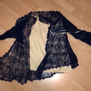 Handmade lace cover with tank